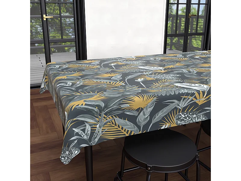 Mantel rectangular antimanchas 140x240 cm TROPIC, de sol ocre