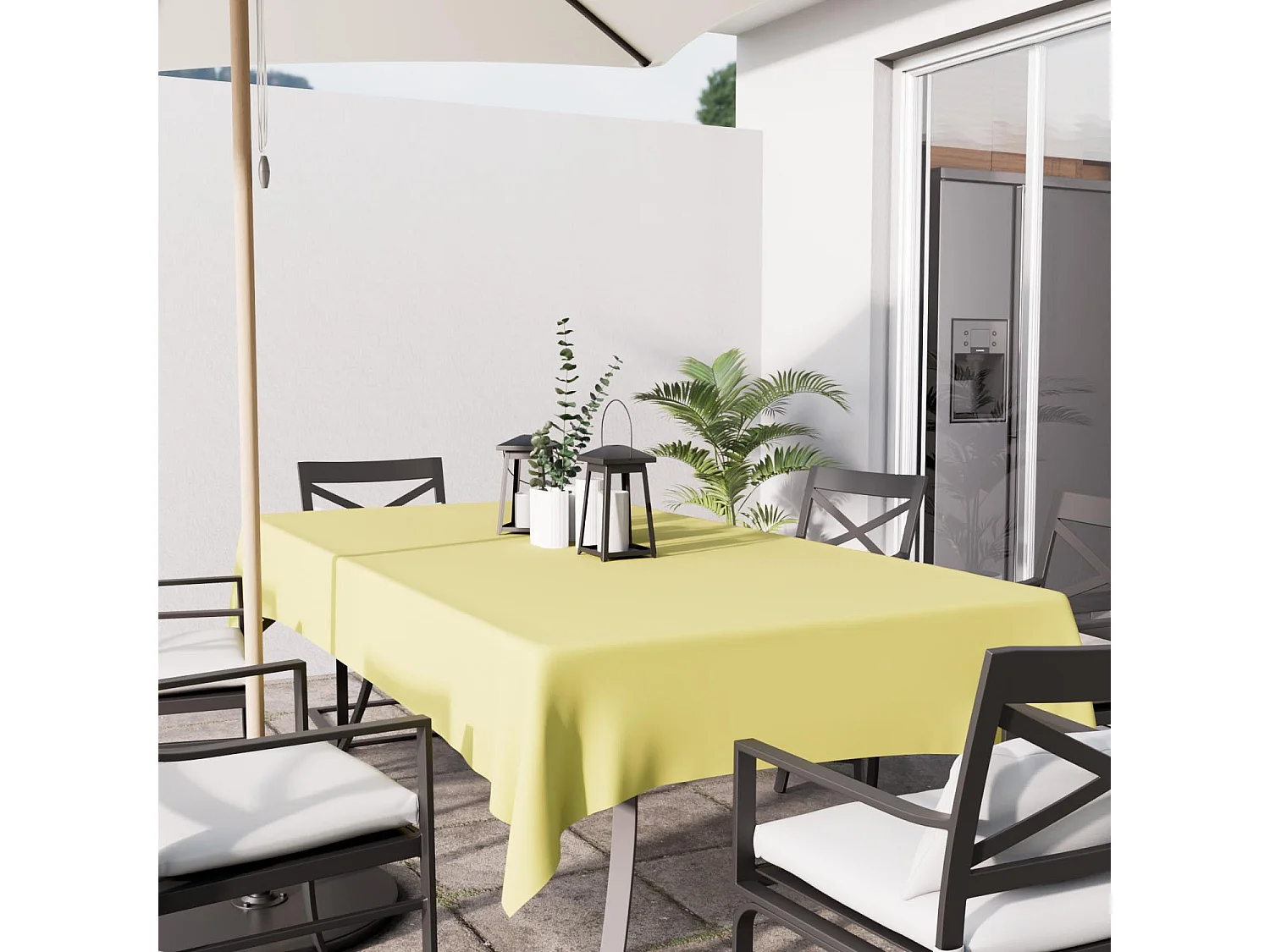 Mantel antimanchas rectangular 140x240 cm ALIX verde lima, de Soleil d'Ocre