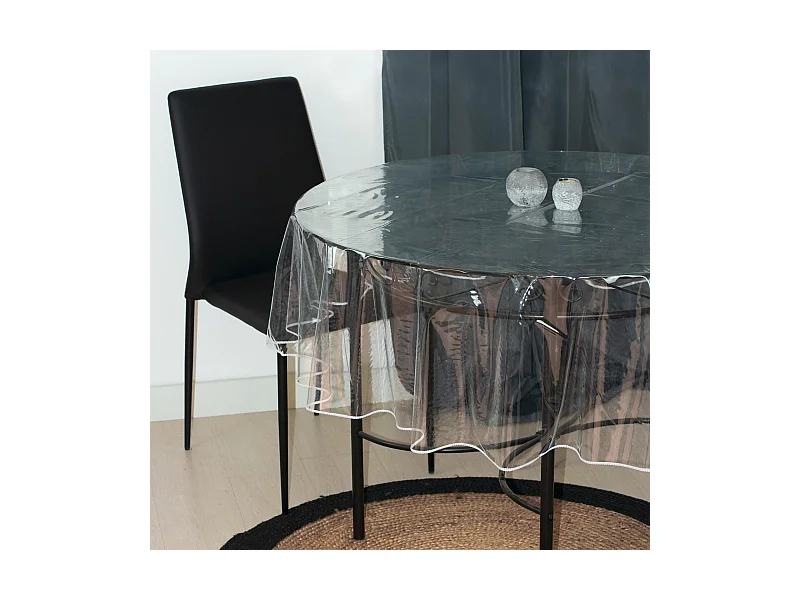 Nappe ronde diamètre 180 cm CRISTAL transparent