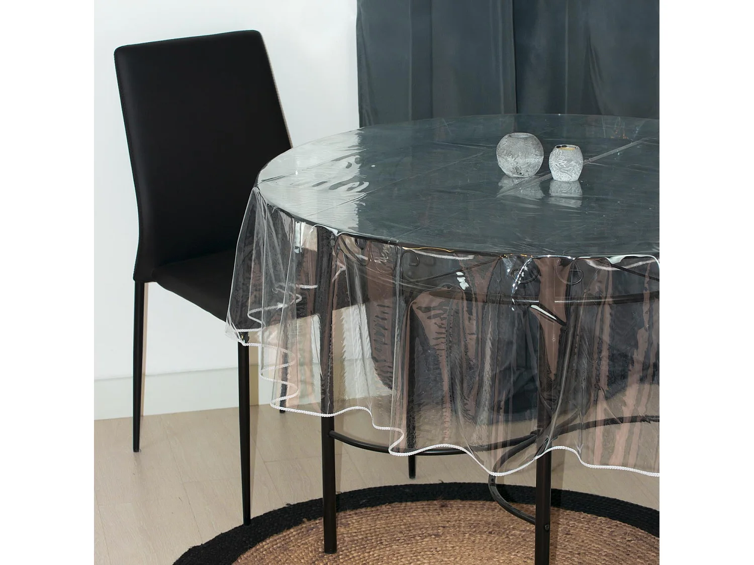 Mantel redondo diámetro 180 cm CRISTAL transparente
