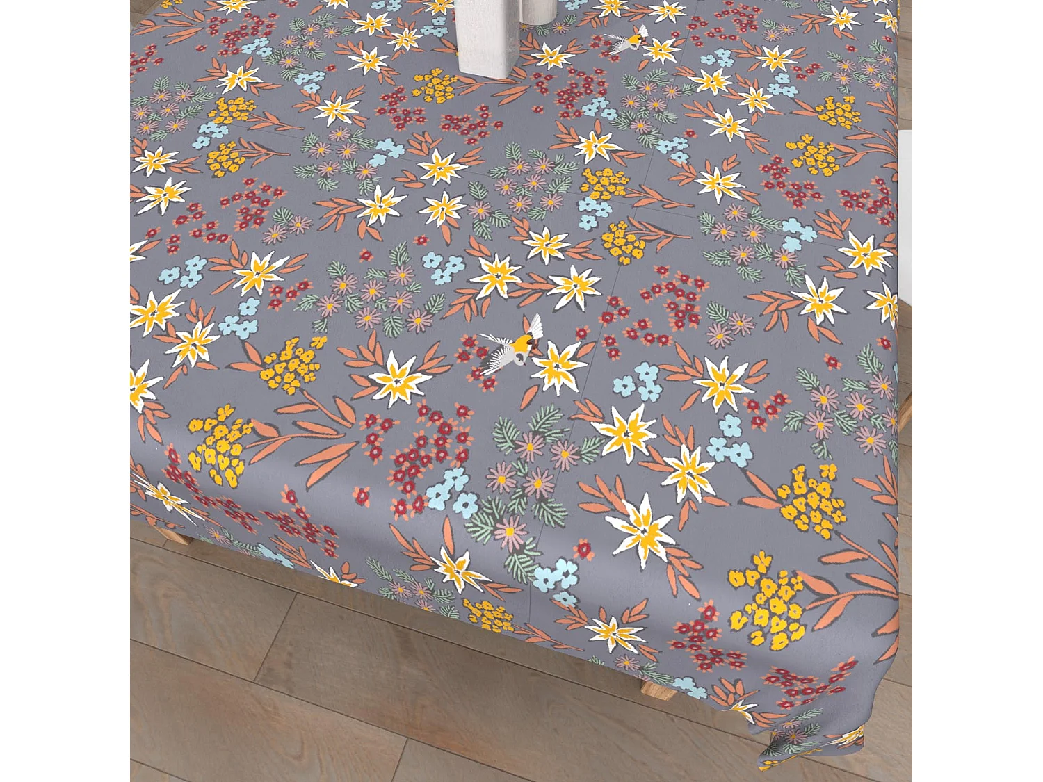 Mantel cuadrado estampado antimanchas 180x180 cm ARTEMIS, de Soleil d'Ocre