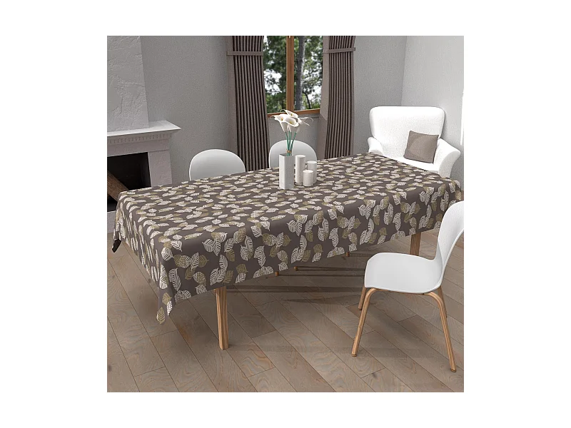 Mantel rectangular estampado antimanchas 140x300 cm CERES, de Soleil d'Ocre
