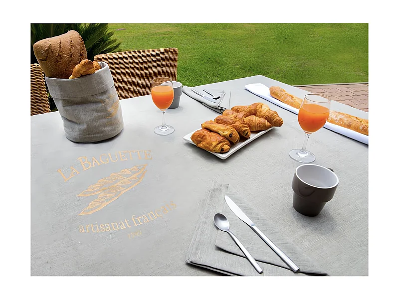 Mantel rectangular de algodón140x300 cm antimanchas