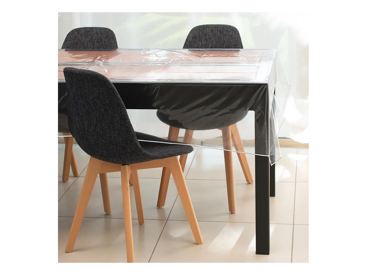Nappe carrée 180X180 cm CRISTAL transparent