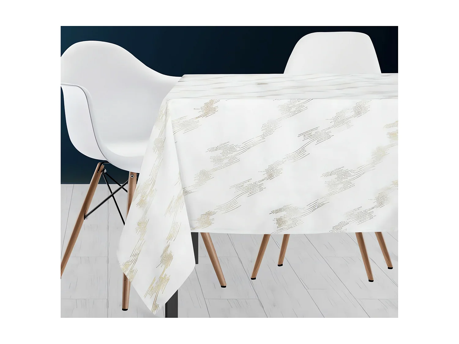 Mantel 180X180 CM COMETE blanco, de Soleil d'Ocre