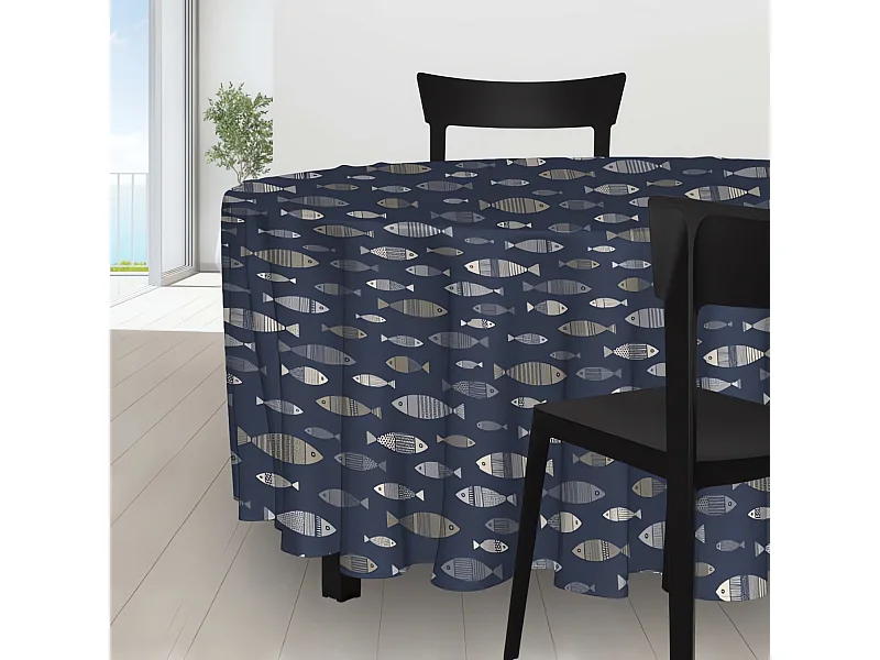 Mantel redondo diámetro 180 cm CADAQUES, de Soleil d'Ocre