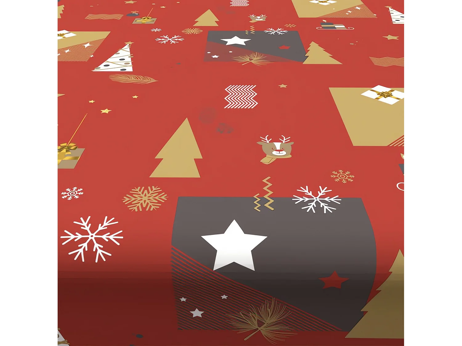 Nappe rectangle anti-tâches 140x300 cm SAPIN rouge, par Soleil d'Ocre