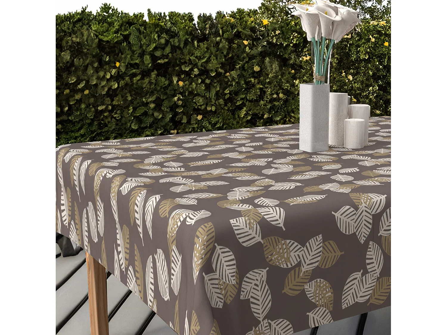 Mantel rectangular estampado antimanchas 140x200 cm CERES, de Soleil d'Ocre