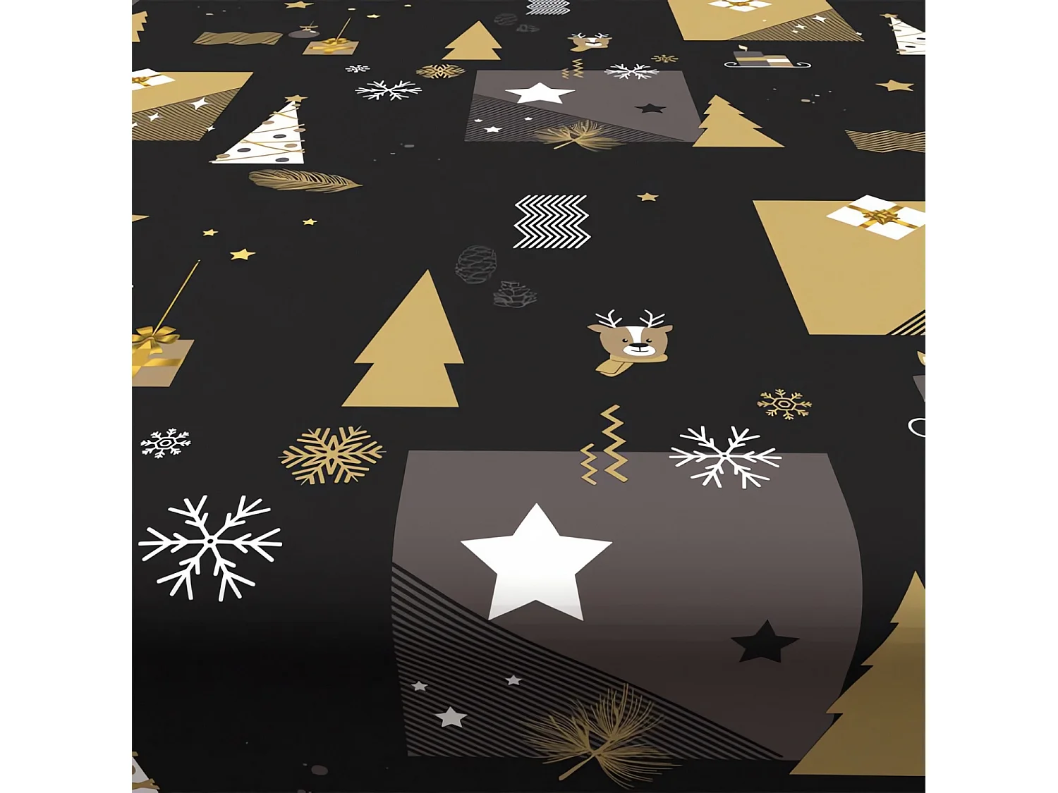 Nappe rectangle anti-tâches 140x300 cm SAPIN noir, par Soleil d'Ocre