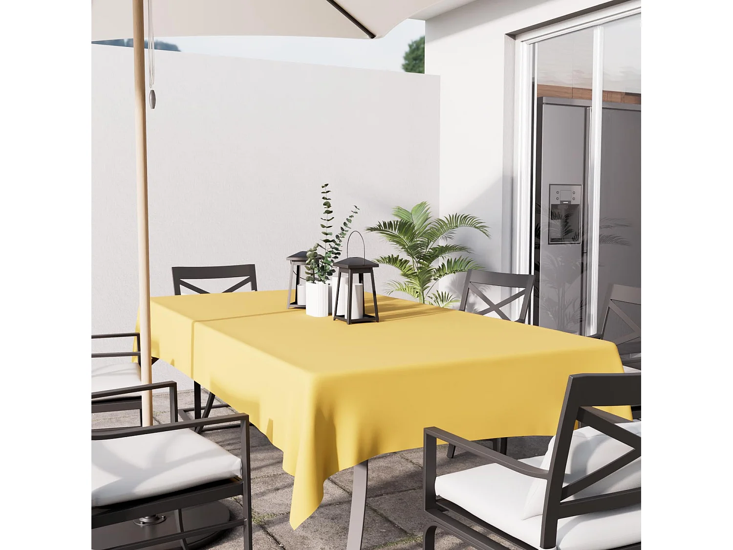 Mantel antimanchas rectangular 140X200 cm ALIX amarillo radiante, de Soleil d'Ocre