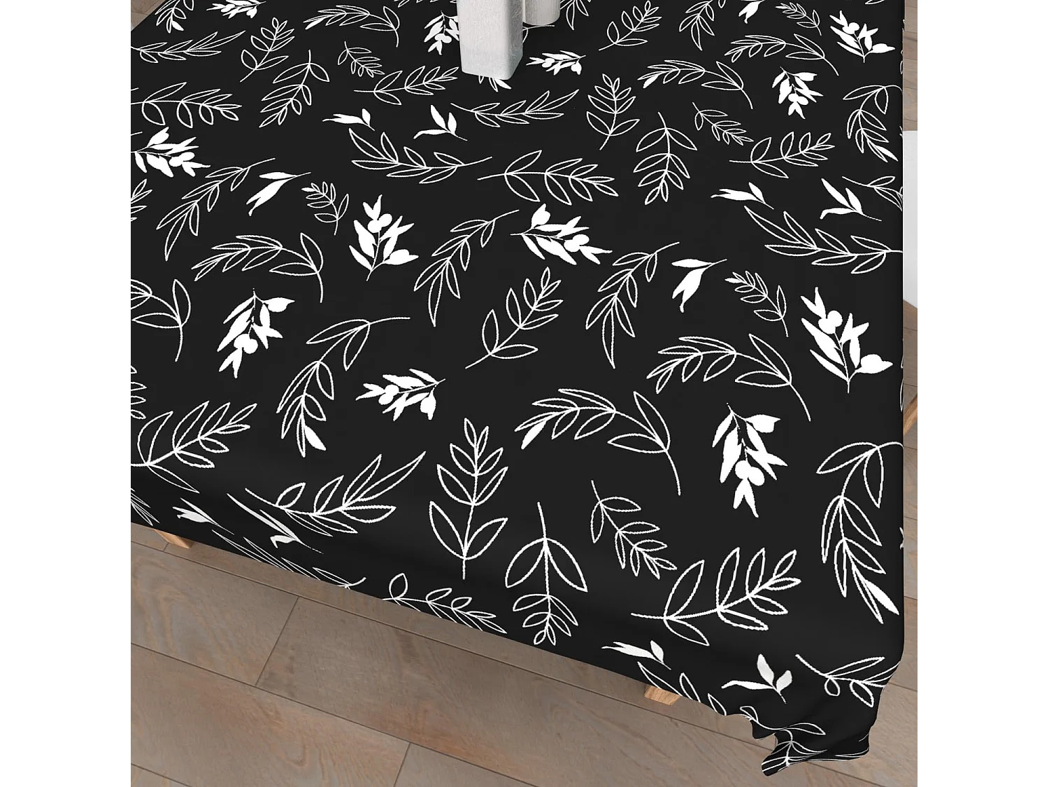 Mantel rectangular estampado antimanchas 140x240 cm NEPTUNE, por Soleil d'Ocre