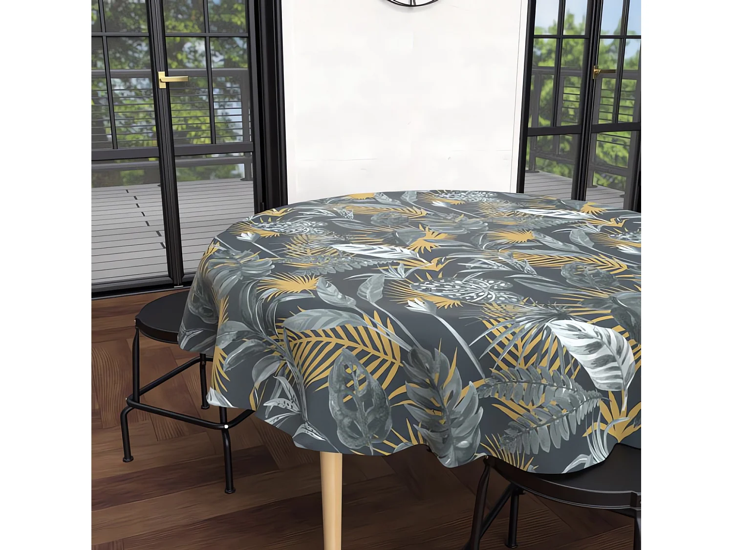 Nappe ronde anti-tâches 180 cm TROPIC, par Soleil d'ocre