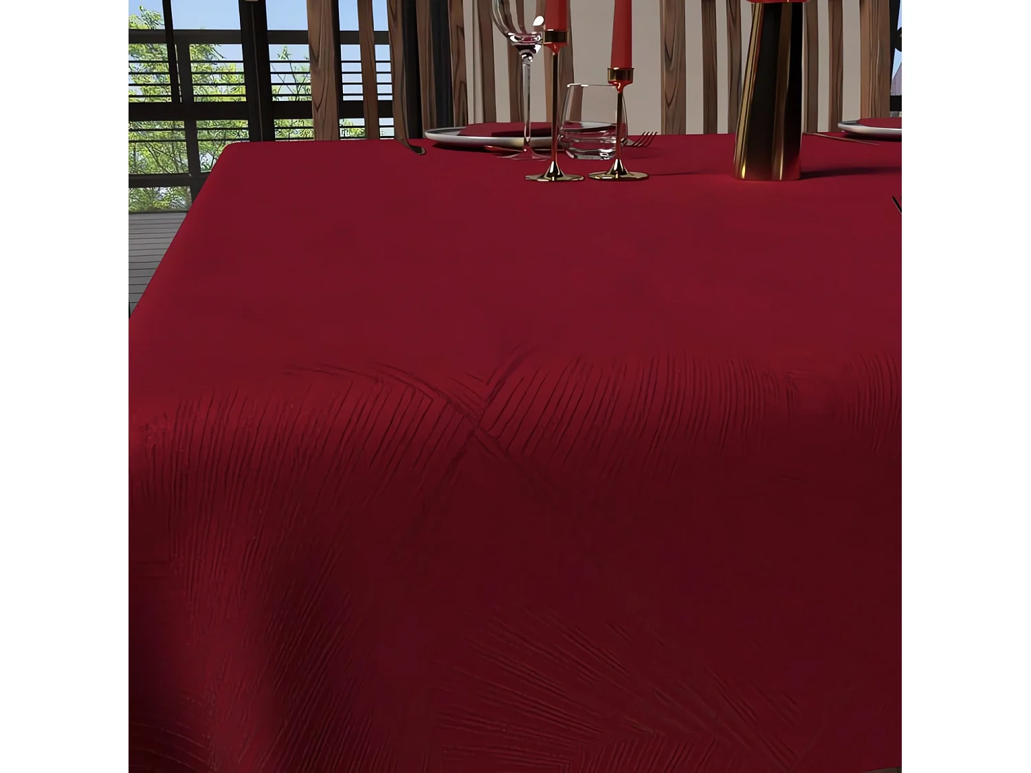 Mantel cuadrado antimanchas 180x180 cm LUXURY tint, de Soleil d'Ocre