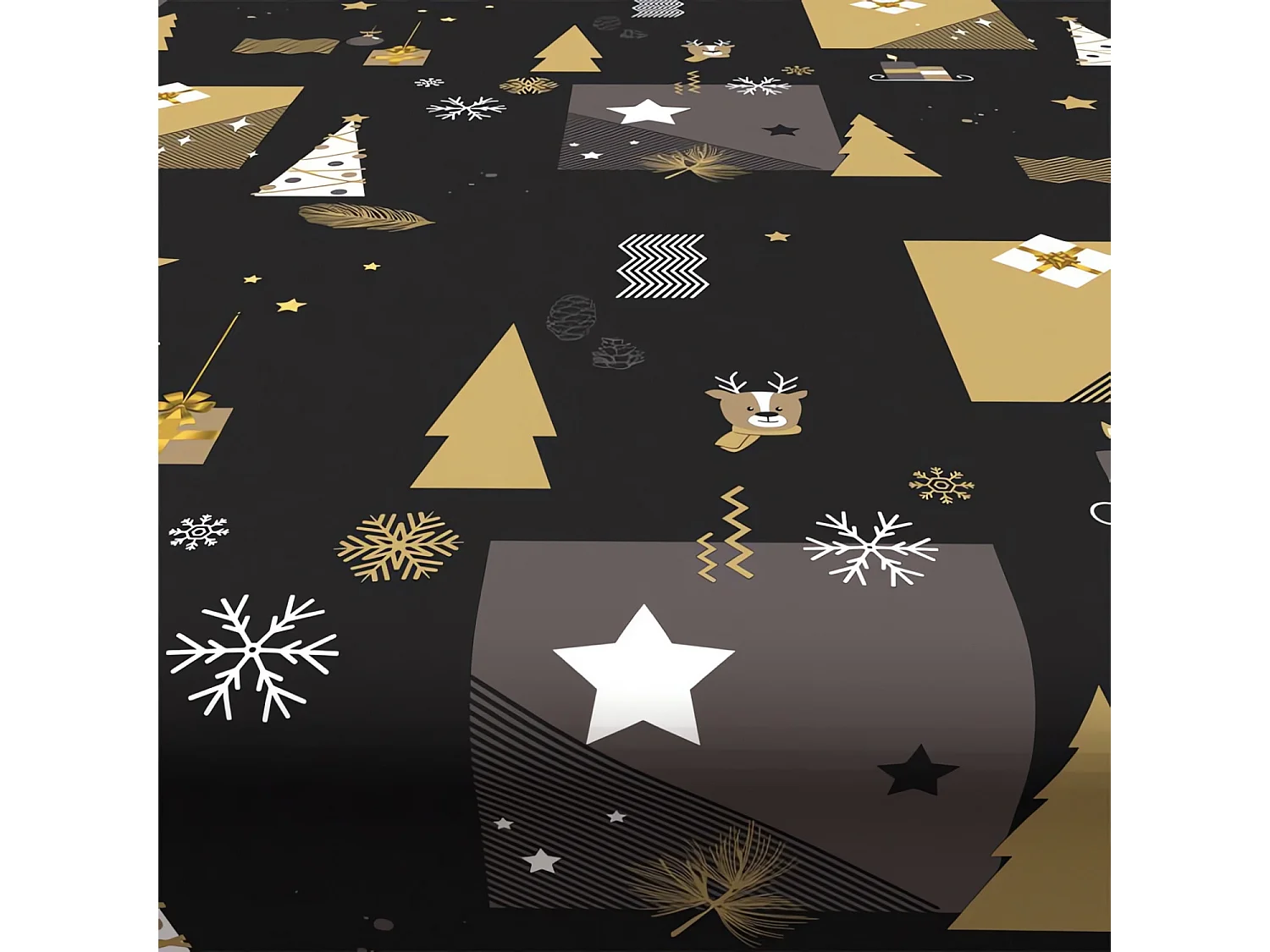 Mantel rectangular antimanchas 140x240 cm ABETO NEGRO, por Soleil d'Ocre