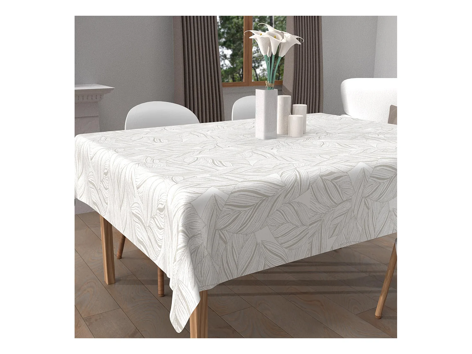 Mantel estampado antimanchas 180x180 cm VENUS, de Soleil d'Ocre