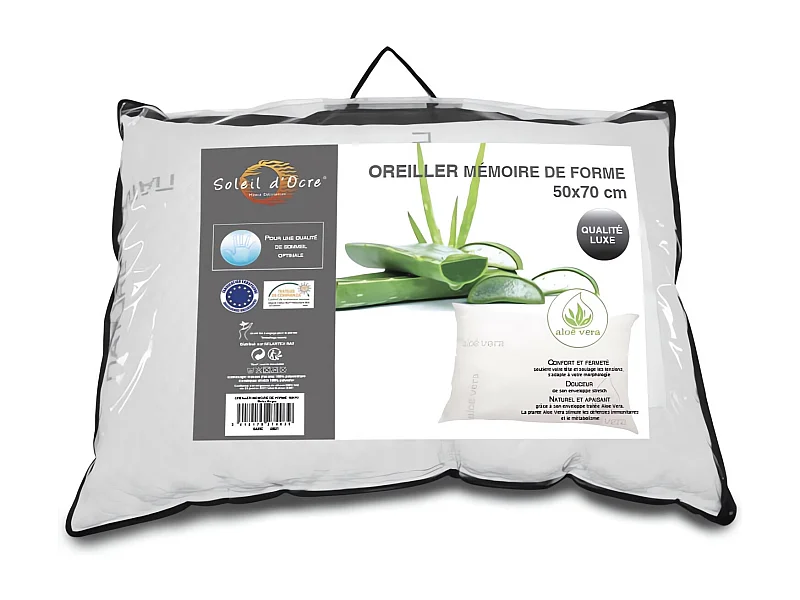 Almohada viscoelástica 50x70 cm, con bolsillo de lujo