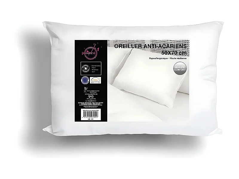 Oreiller anti-acarien CONFORT 50x70 cm, par Intemporel