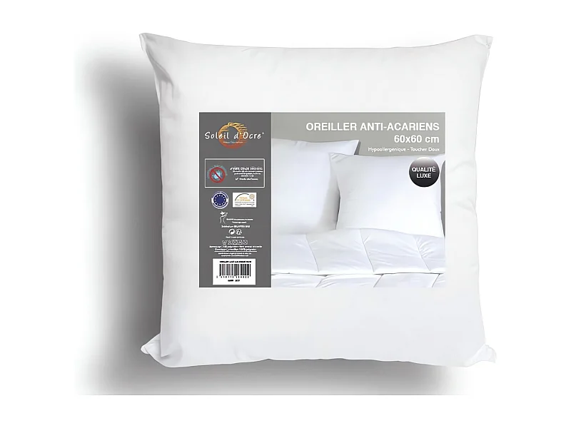 Almohada antiácaros LUXE 60x60 cm