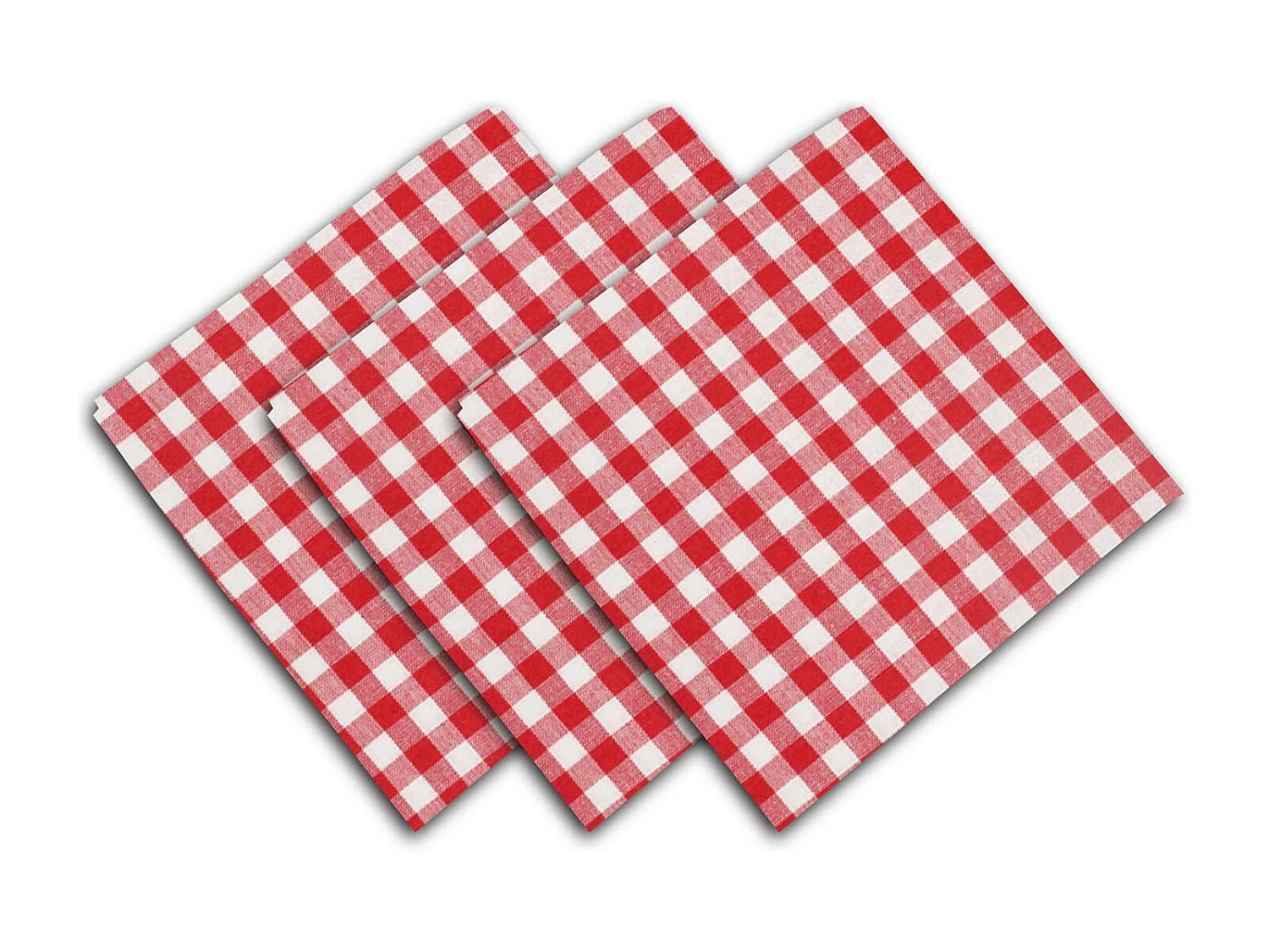 Set de 3 servilletas de tela 45x45 cm VICHY, de Soleil d'Ocre