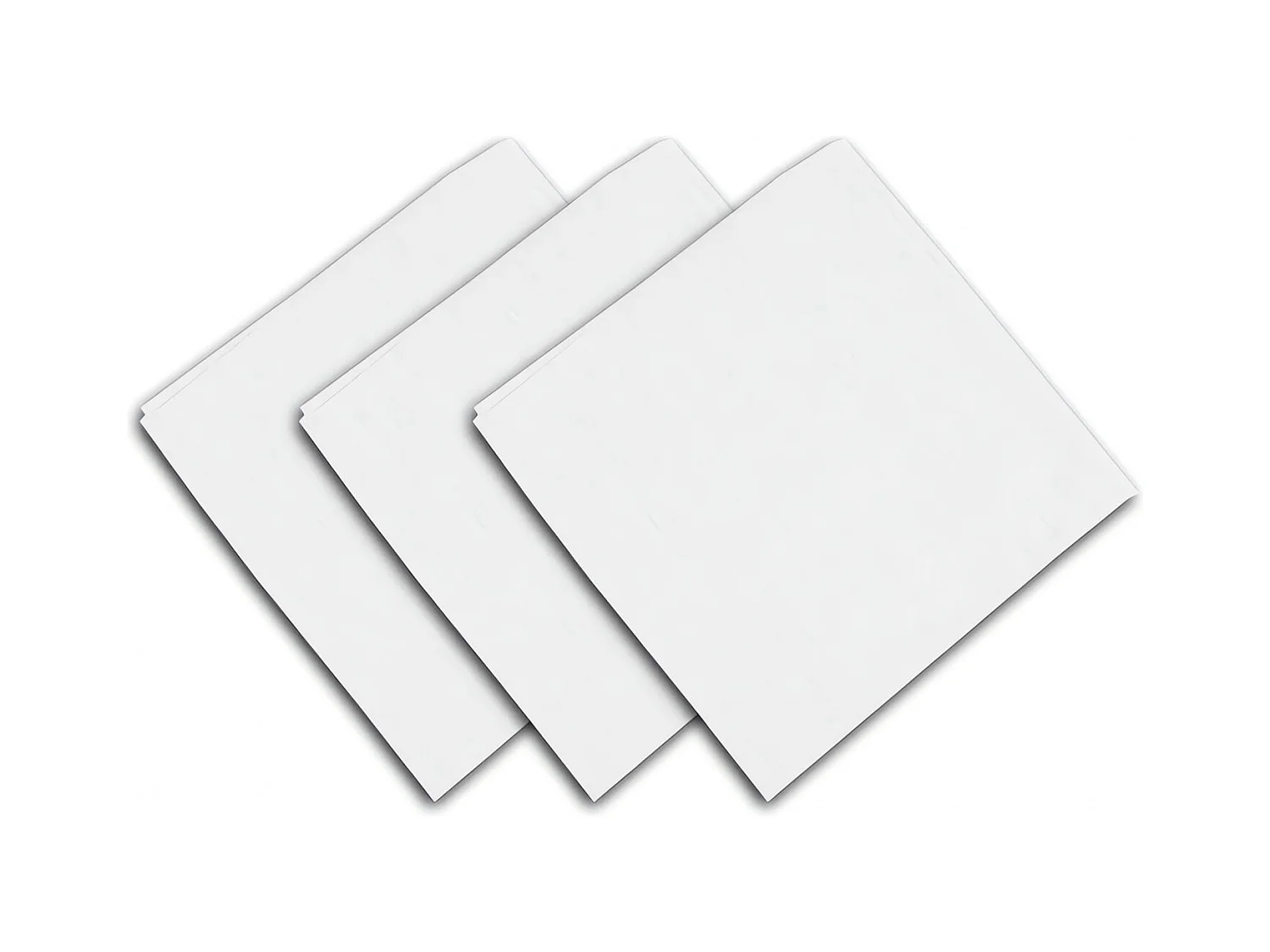 Lot de 3 serviettes en coton 45x45 cm PANAMA blanc, par Soleil d'Ocre