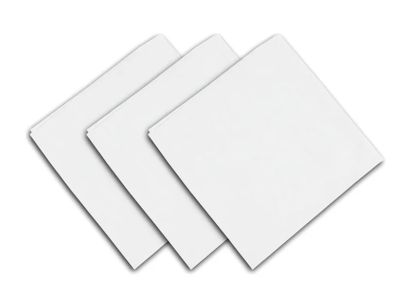 Set de 3 toallas de algodón 45x45 cm PANAMA blanco