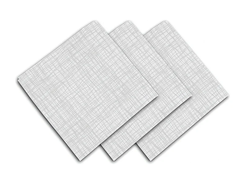 Set de 3 servilletas 45x45 cm GALAXY blanco, de Soleil d'ocre