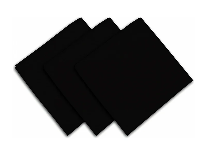 Set de 3 toallas de algodón 45x45 cm PANAMA negro