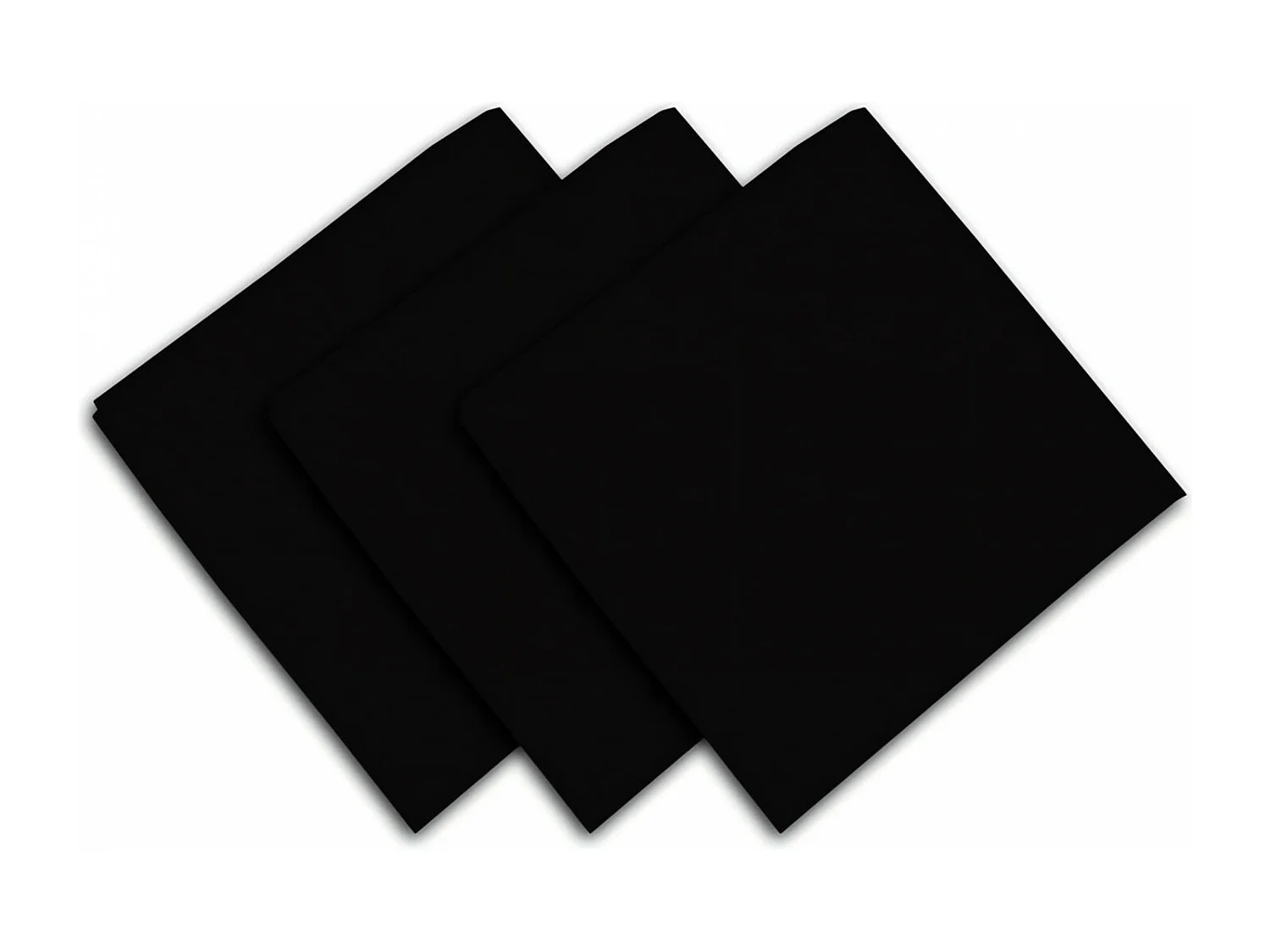 Set de 3 toallas de algodón 45x45 cm PANAMA negro