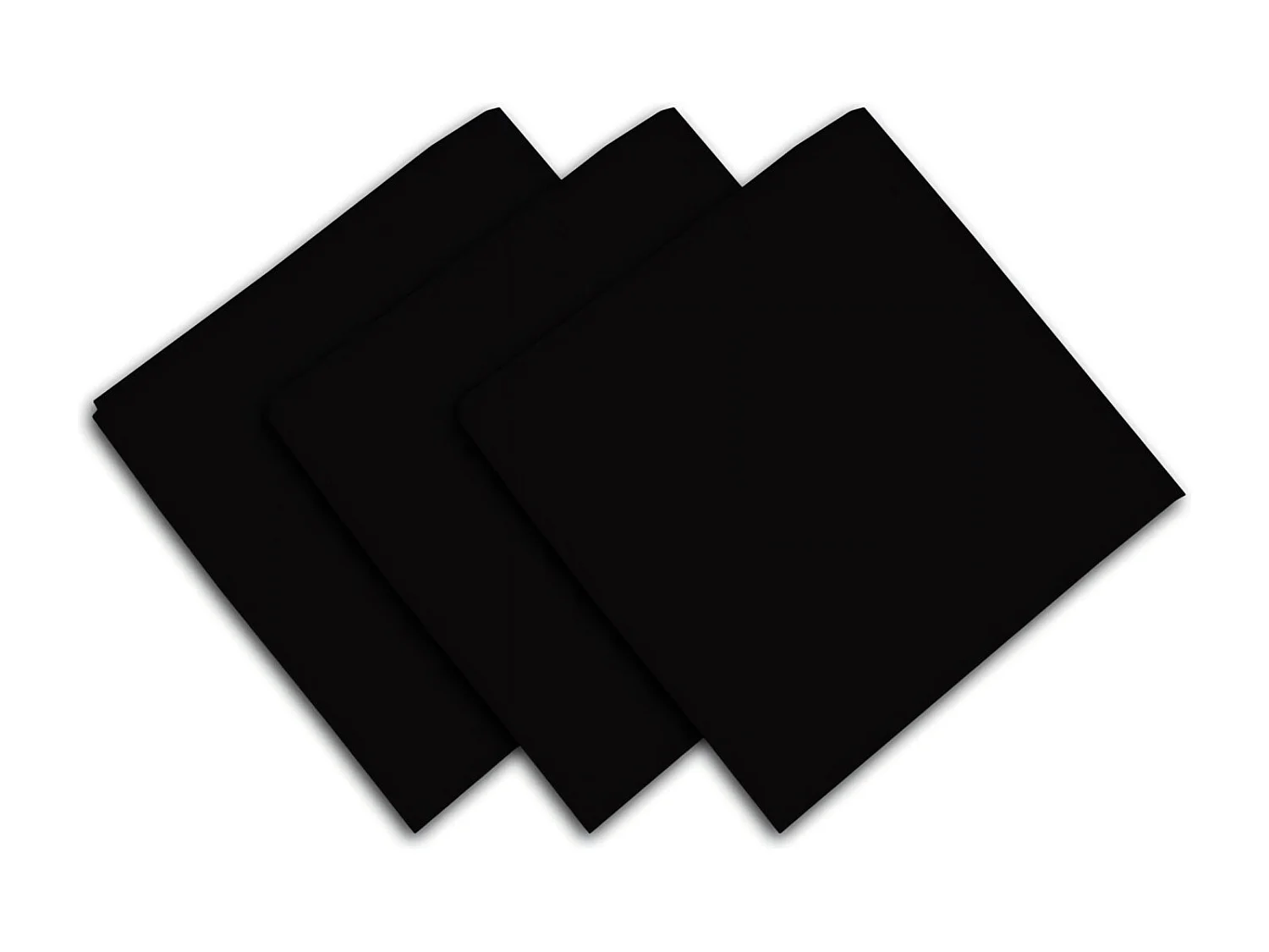 Set de 3 toallas de algodón 45x45 cm PANAMA negro