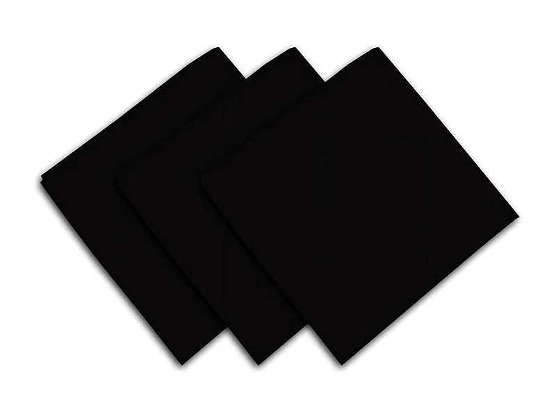 Set de 3 toallas de algodón 45x45 cm PANAMA negro