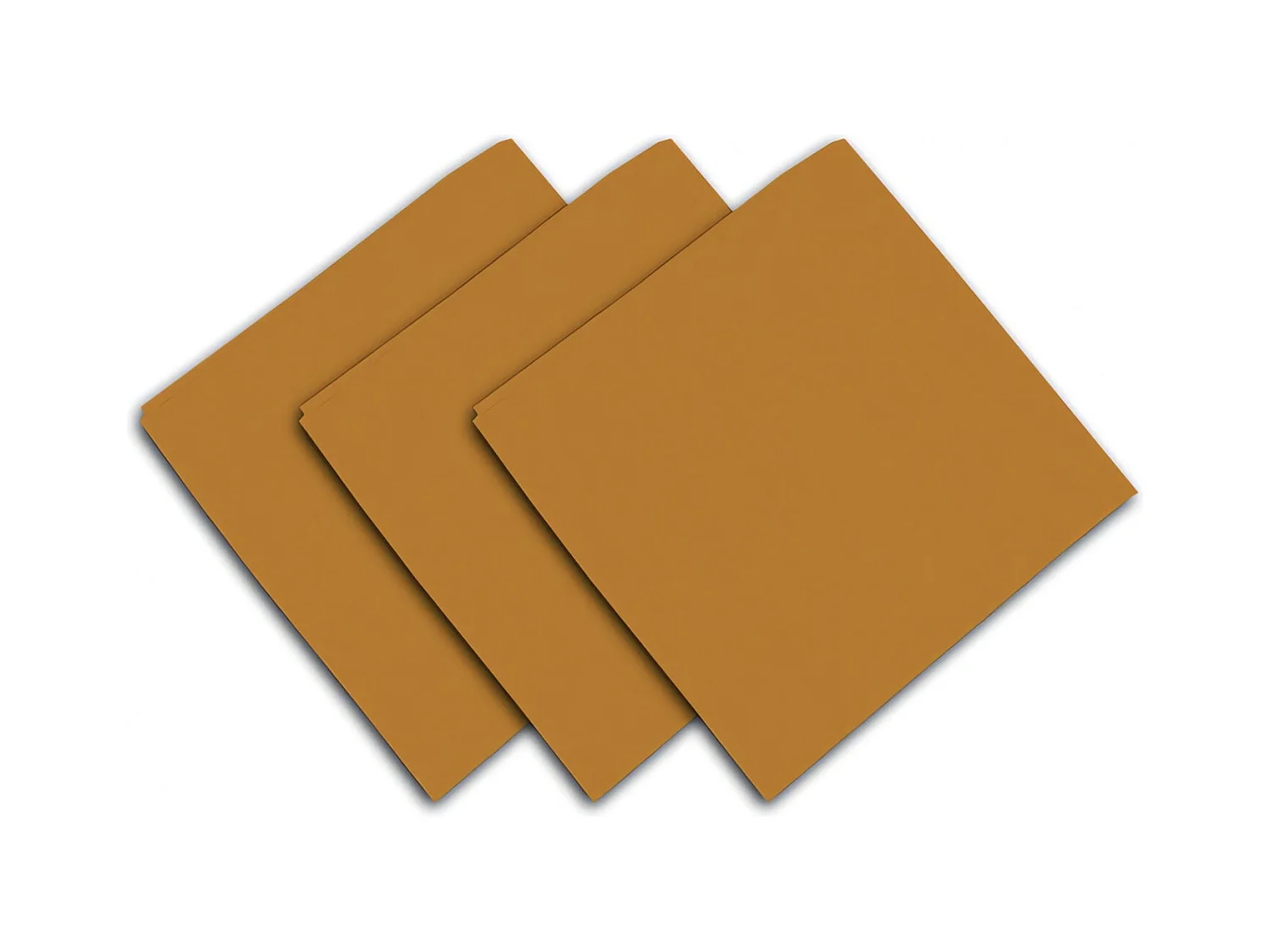 Lot de 3 serviettes en conton 45x45 cm PANAMA moutarde, par Soleil d'Ocre