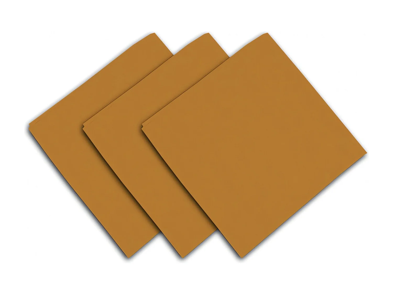 Lot de 3 serviettes en conton 45x45 cm PANAMA moutarde, par Soleil d'Ocre