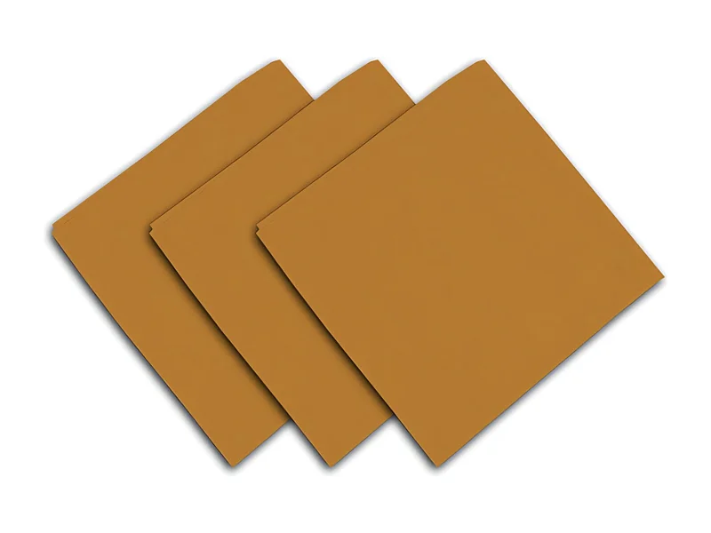Lot de 3 serviettes en conton 45x45 cm PANAMA moutarde, par Soleil d'Ocre