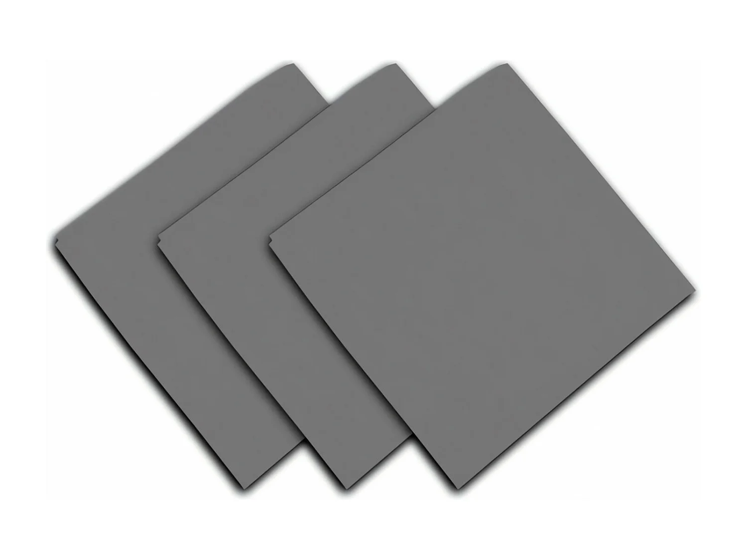 Set de 3 toallas de algodón 45x45 cm PANAMA gris