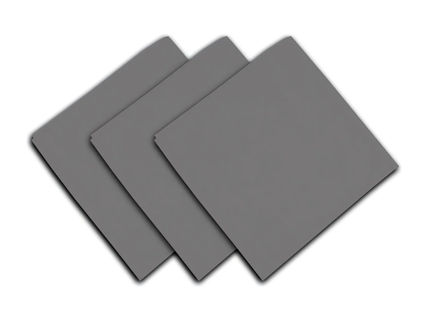 Set de 3 toallas de algodón 45x45 cm PANAMA gris