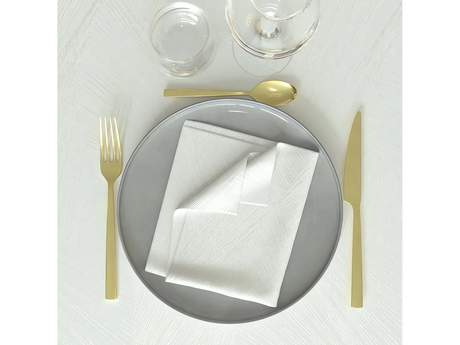 Set de 3 toallas 45x45 cm LUXURY blanco, por Soleil d'Ocre