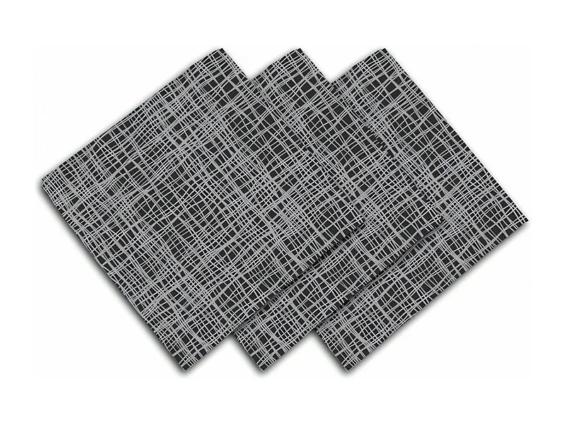 Set de 3 servilletas 45x45 cm GALAXY negro, de Soleil d'ocre
