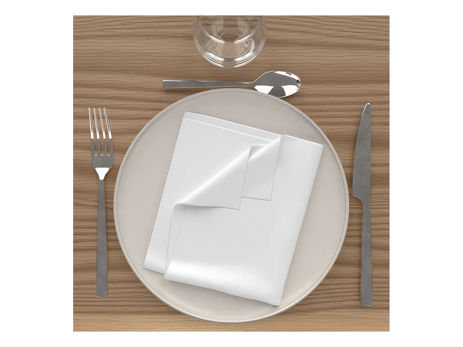 Lot de 3 serviettes de table 40x40 cm ALIX blanc, par Soleil d'Ocre