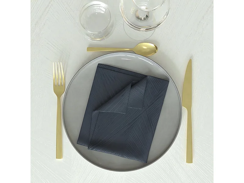 Set de 3 toallas 45x45 cm LUXURY midnight blue, por Soleil d'Ocre