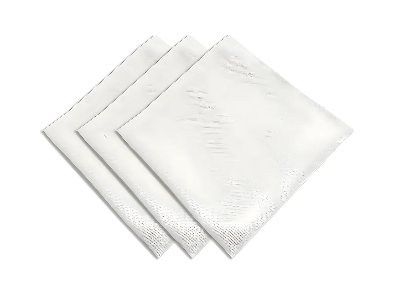 Lot de 3 serviettes de table 45x45 BELLA blanc