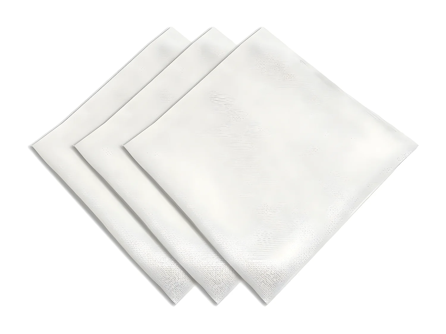 Lot de 3 serviettes de table 45x45 BELLA blanc