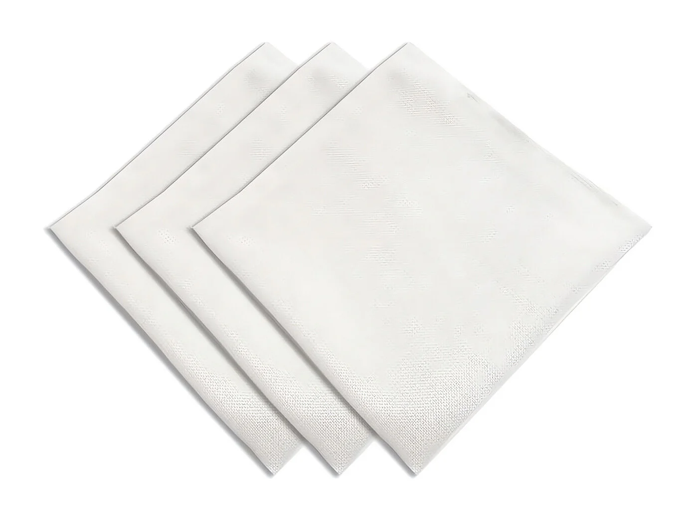 Set de 3 servilletas 45x45 BELLA blanco