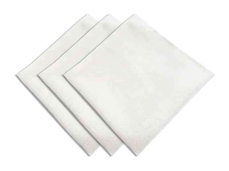 Set de 3 servilletas 45x45 BELLA blanco