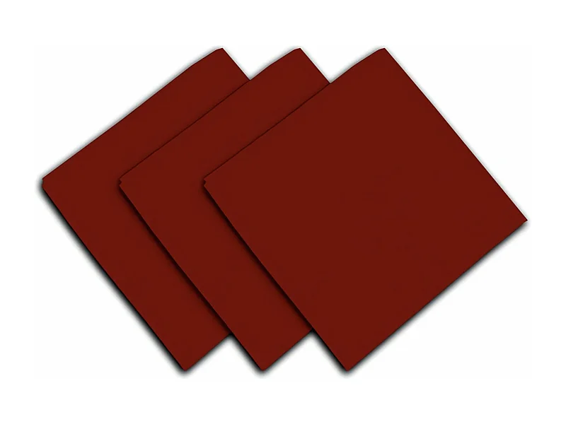 Juego de 3 toallas de algodón 45x45 cm PANAMA rojo