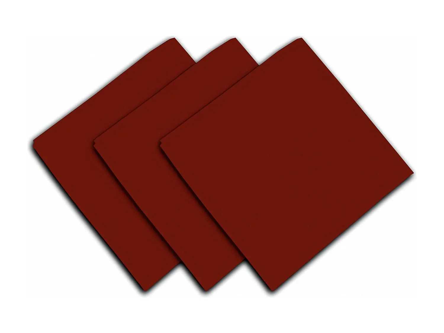 Juego de 3 toallas de algodón 45x45 cm PANAMA rojo