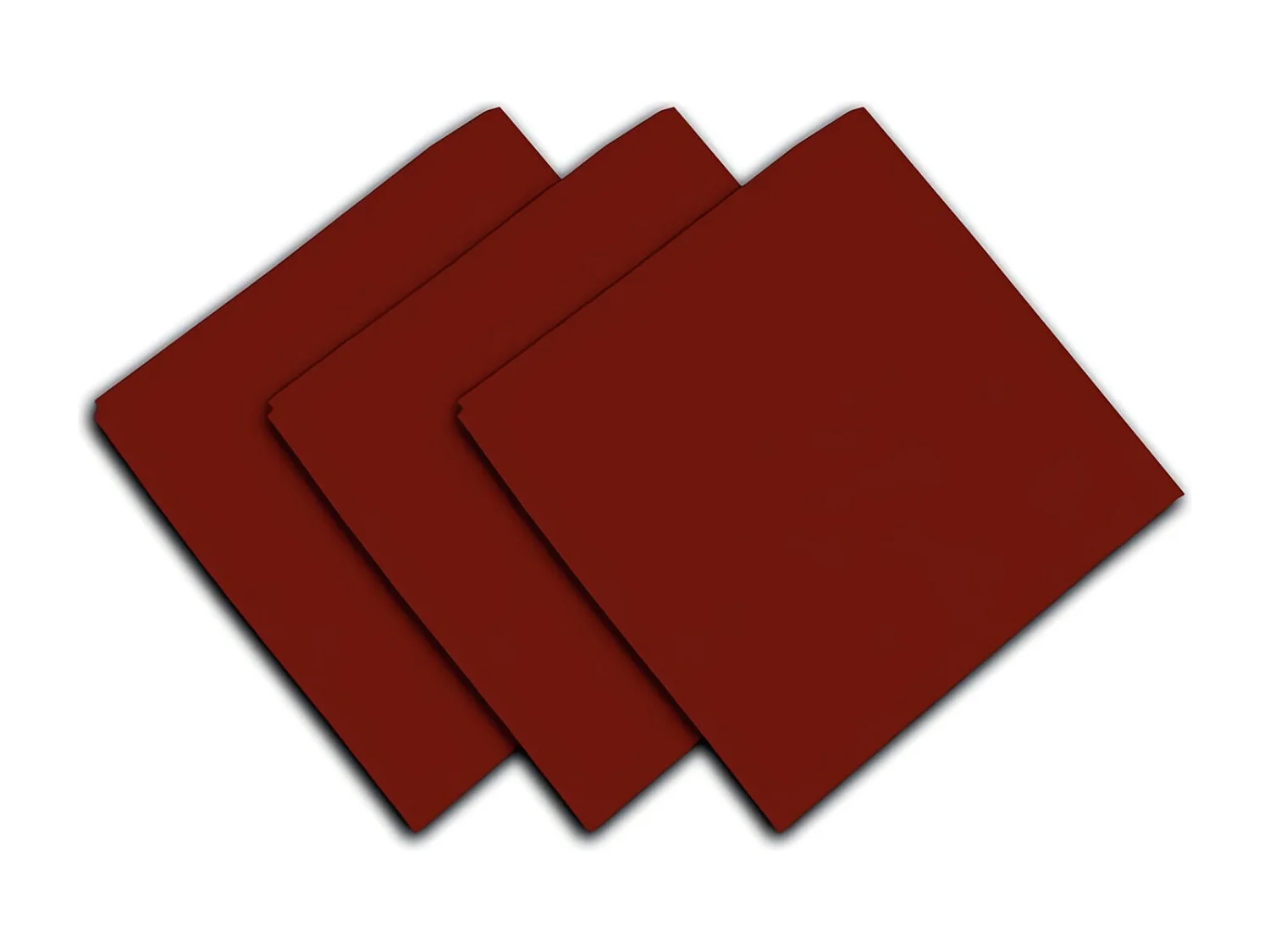 Juego de 3 toallas de algodón 45x45 cm PANAMA rojo