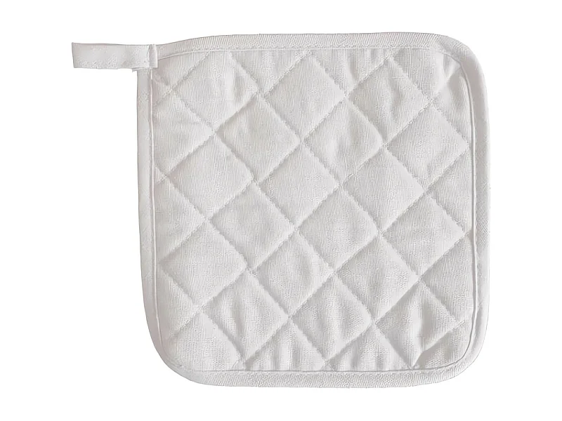 Manique 20x20 cm PANAMA blanc, par Soleil d'Ocre