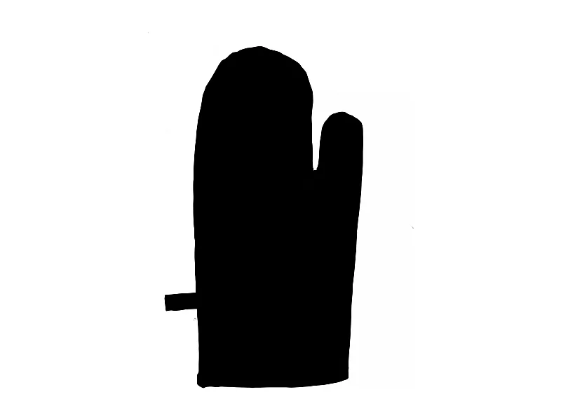 Gant de cuisine 16x32 cm PANAMA noir, par Soleil d'Ocre