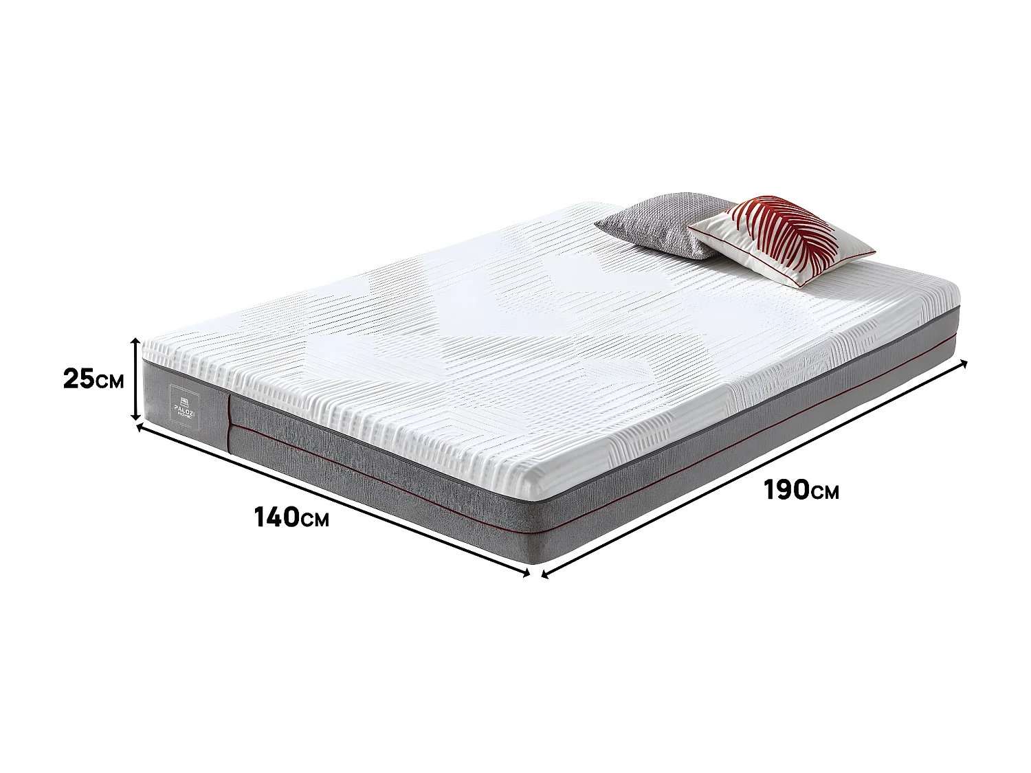 Matelas mousse mémoire de forme "Houria" - 140 x 190 cm