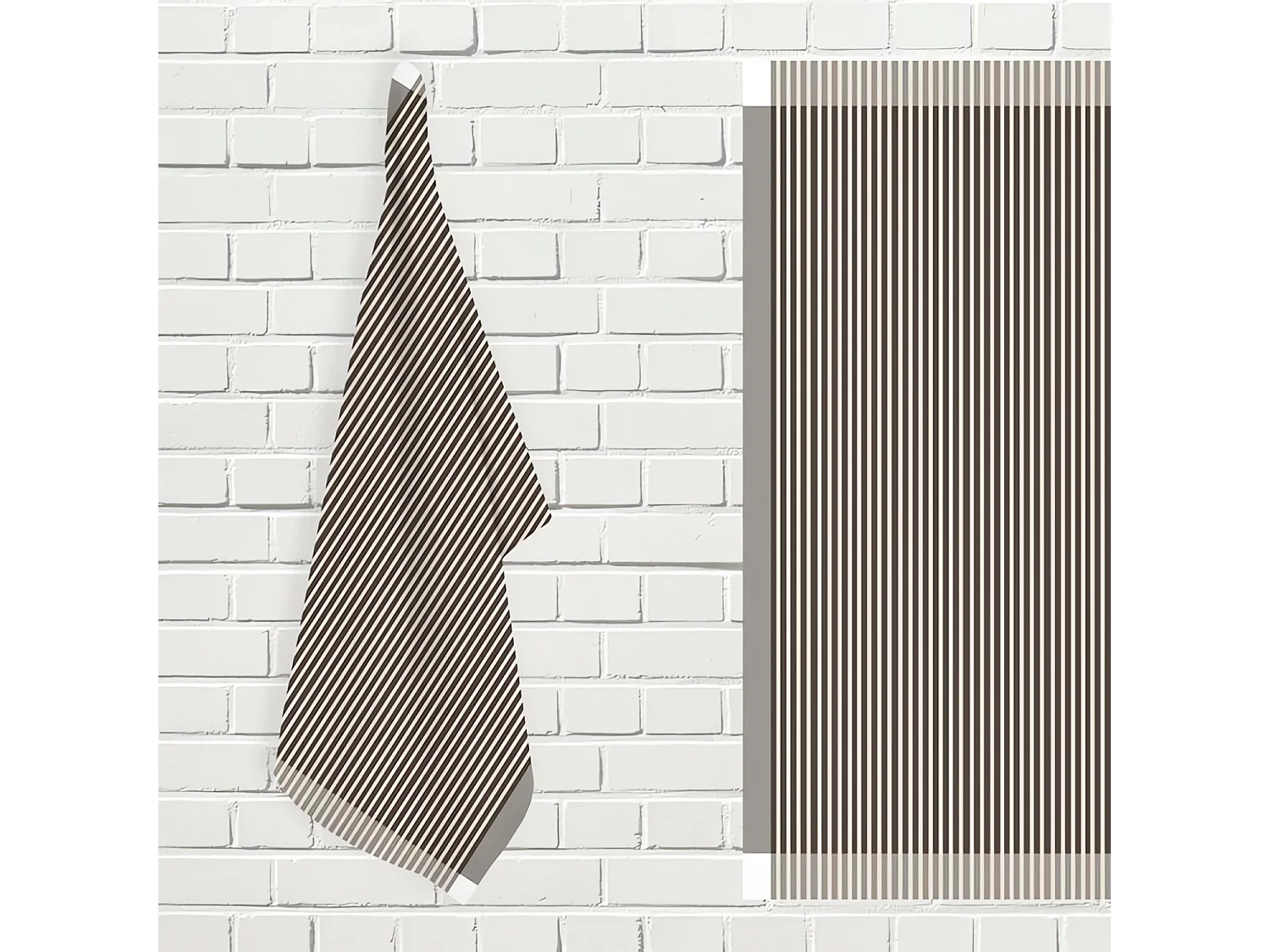 Set de paños de cocina KENT ecru y algodón negro, de Soleil d'Ocre